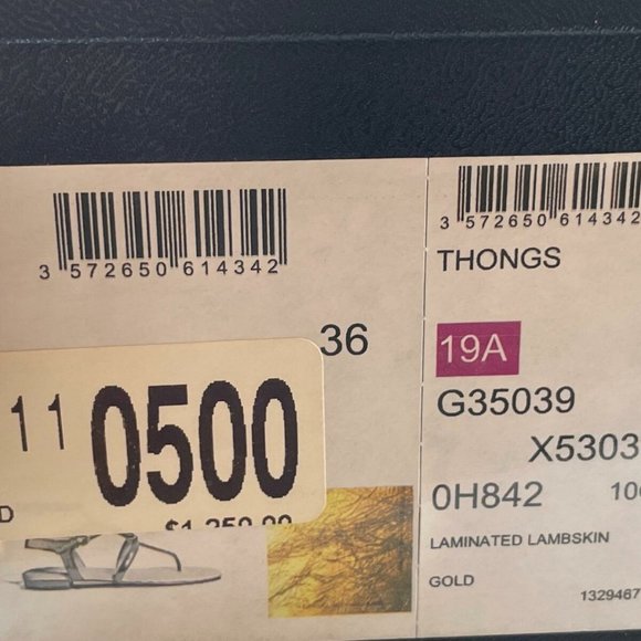 CHANEL 19A Leather CC Logo Thong T Strap Flat Gladiator Sandals Shoes - Picture 12 of 13